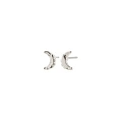 PILGRIM - Between Moon Earrings - Silver Plated - 7mm