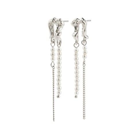 PILGRIM - VINCENT Earrings - Silver - 46 mm