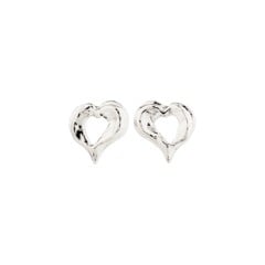 PILGRIM - TIDE Heart Earrings - Silver-Plated - 15mm