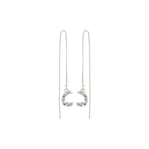 PILGRIM - REMY Chain Earrings - Silver-Plated - 50 mm
