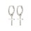 PILGRIM - DAISY Cross Hoops - Silver Plated - 2.5 cm