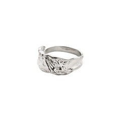 PILGRIM - SOL Organic Shaped Crystal Ring - Silver Plated