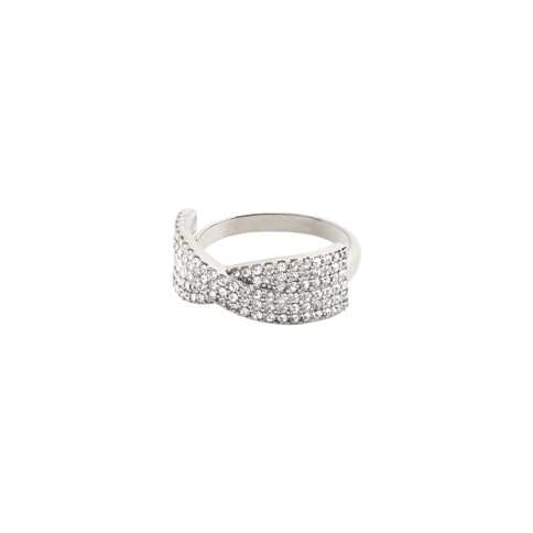 PILGRIM - SHEA Crystal Ring - Silver Plated