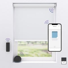 MotionBlinds - Wireless Electric Black-Out Rollerblind - White - 80x190 cm