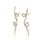 PILGRIM - EBBA Crystal Snake Earrings - Gold-Plated - 4.5 cm