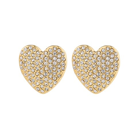 PILGRIM - DUNE Heart Earrings - Gold-Plated - 16 mm
