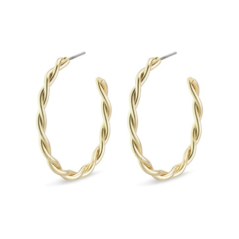 PILGRIM - NAJA Large Hoop Earrings - Gold-Plated - 32 mm