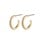 PILGRIM - Roberta Small Crystal Semi-Hoops - Gold Plated - 13 mm