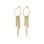 PILGRIM - MAJA Crystal Waterfall Hoop Earrings - Gold-Plated - 50 mm
