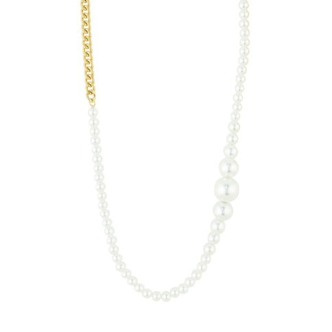 PILGRIM - RELANDO Pearl Necklace - Gold - 38 cm + 12 cm Extension Chain