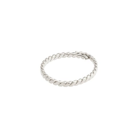PILGRIM - LULU Twisted Stack Ring - Silver Plated - Adjustable Size