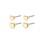 PILGRIM - AFRODITTE Heart Earrings 2-in-1 Set - Gold-Plated - 5 mm / 6 mm