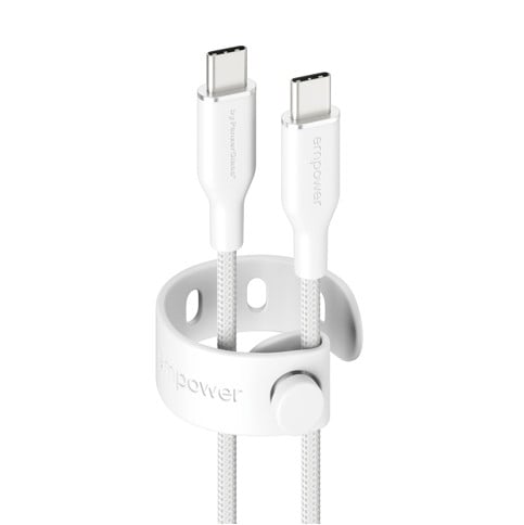 EMPOWER - Racing 60W USB-C to USB-C Cable 1.2M Silver White
