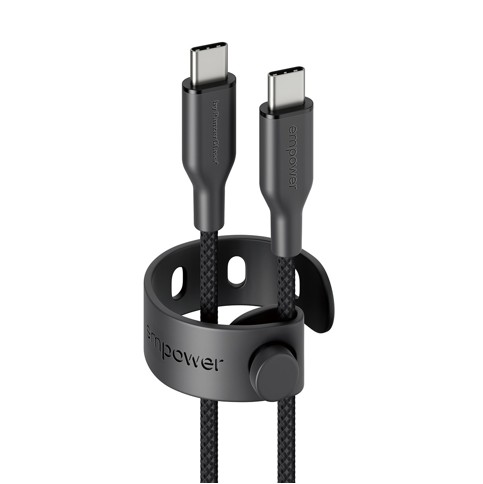 EMPOWER - Racing 60W USB-C to USB-C Cable 2M, Space Black