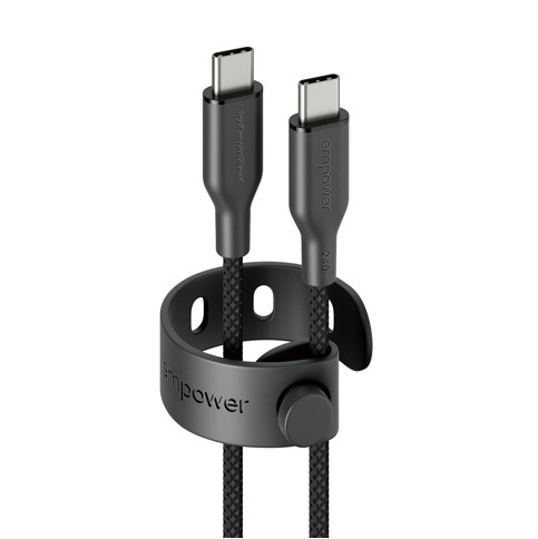 MPOWER - Racing 240W USB-C to USB-C Cable 1.2M, Space Black