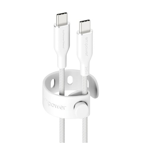 EMPOWER - Racing 240W USB-C to USB-C Cable 2M, Silver White
