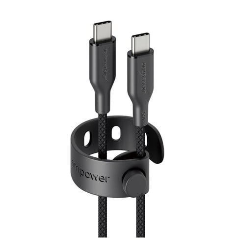 EMPOWER - Racing 240W USB-C to USB-C Cable 2M, Space Black