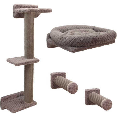 Kerbl - Climbing Wall Monte Alpi for Cats, 4 part, grey