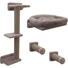 Kerbl - Climbing Wall Monte Alpi for Cats, 4 part, grey