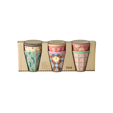 Rice - Melamine Cups with All You Need is Love and... Prints - Small - 160 ml - 6 Pack