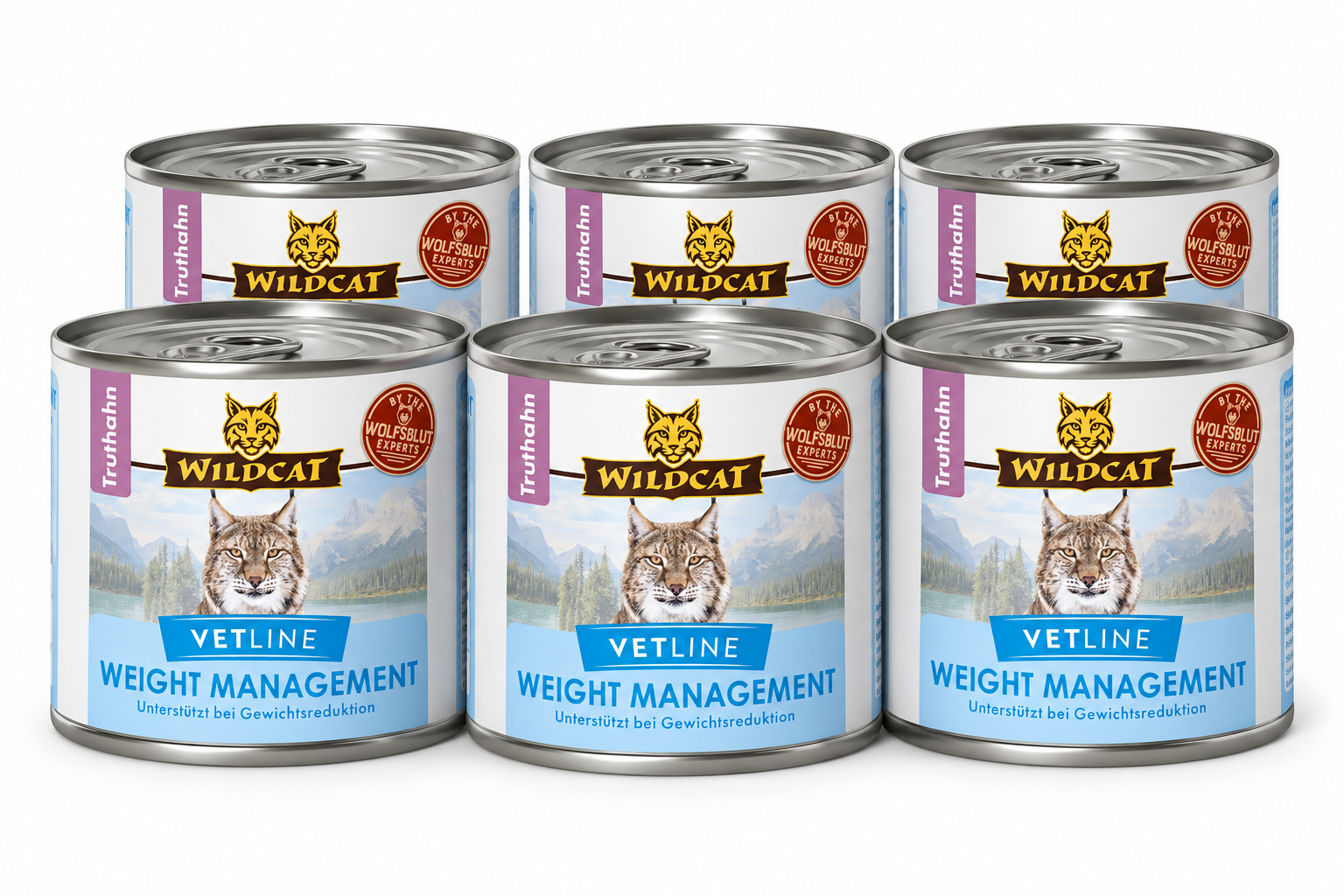 Wildcat - 6 x Vetline Weight Management - Turkey 200 gr - INTRO TILBUD