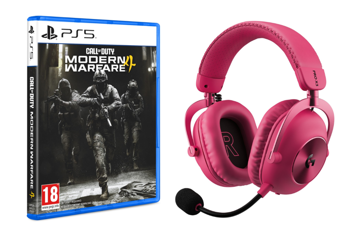Logitech - PRO X3 LIGHTSPEED Magneta x Call of Duty: Modern Warfare 4 (Standard, English) - Bundle