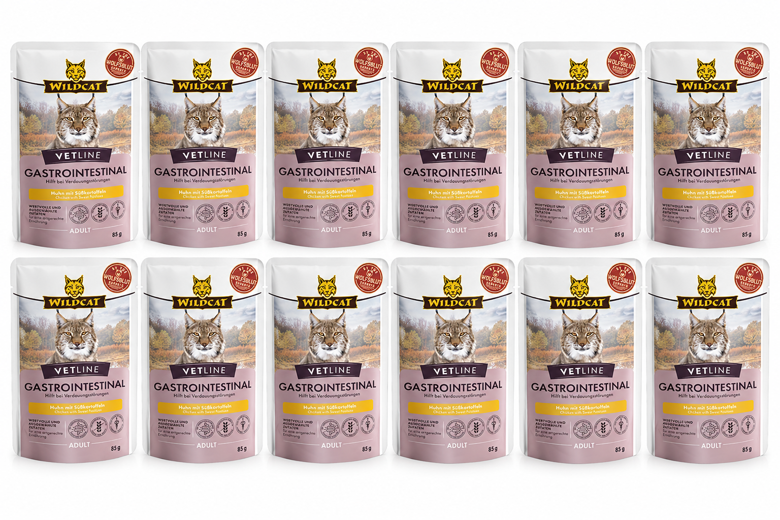 Wildcat - 12x Vetline Gastrointestinal - Chicken 85 gr