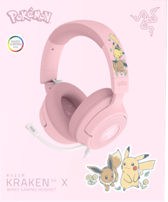 Razer - Kraken V4 X Pokémon Pikachu/Eevee Edition - 40 mm Drivers
