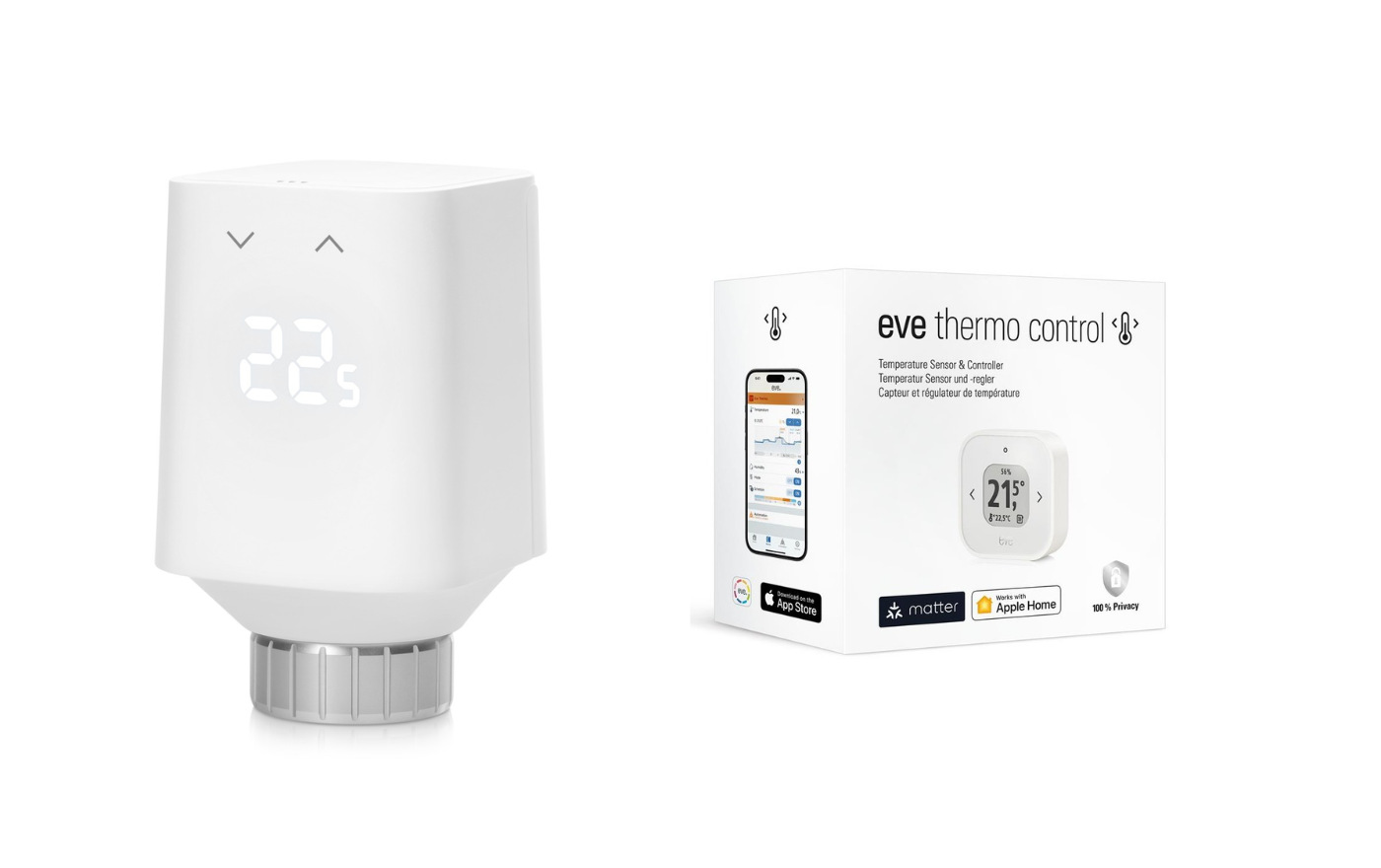 Eve - Thermo + Thermo Control Slimme Radiatorthermostaat (Matter) - Bundle