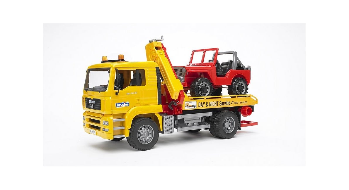 Bruder - Man TGA Breakdowntruck with Cross Country Vehicle (02750)