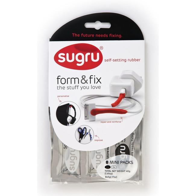 Sugru - Black and white (Pack of 8)