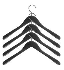 HAY - Soft Coat Hanger Wide Set of 4 - Black (500073)