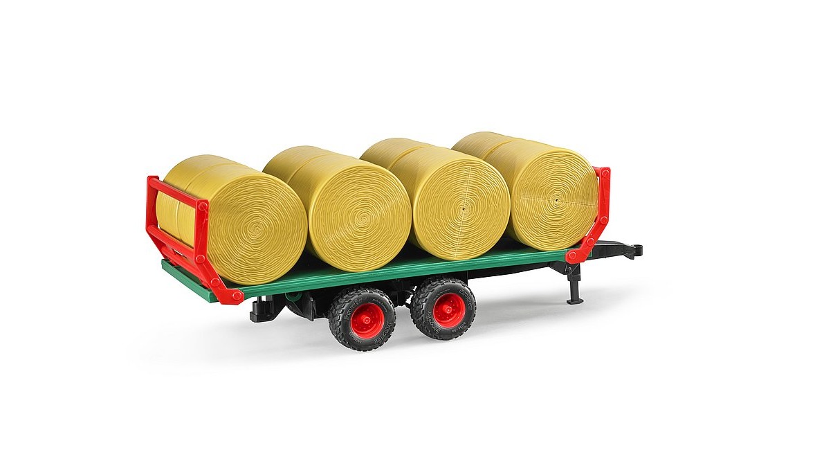 Bruder - Bale Transport Trailer with 8 round bales (02220)