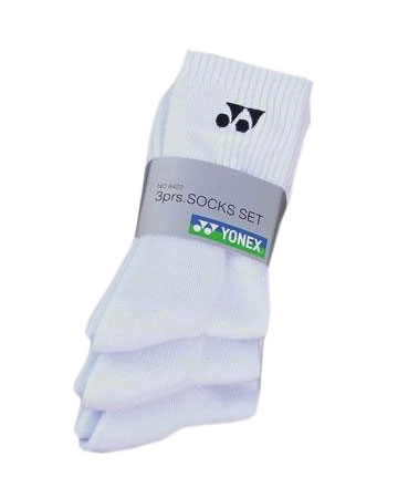 Yonex - Socks 3-pairs - White Large