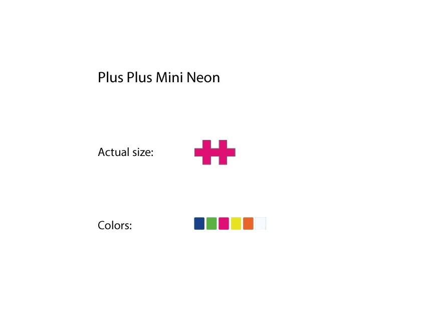 Plus Plus - Mini Neon 600 pcs - (3311)