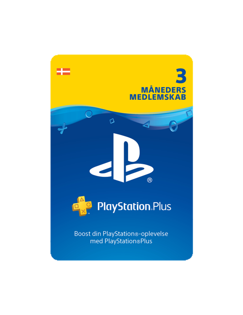PSN Plus Card 3m Subscription DK (PS3/PS4/PS5/Vita)