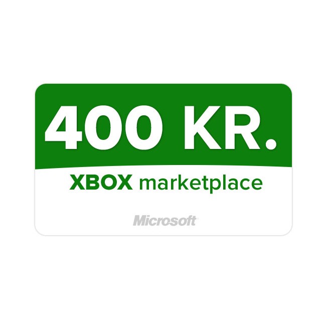 Microsoft 400 NOK (Code via email) /Xbox One