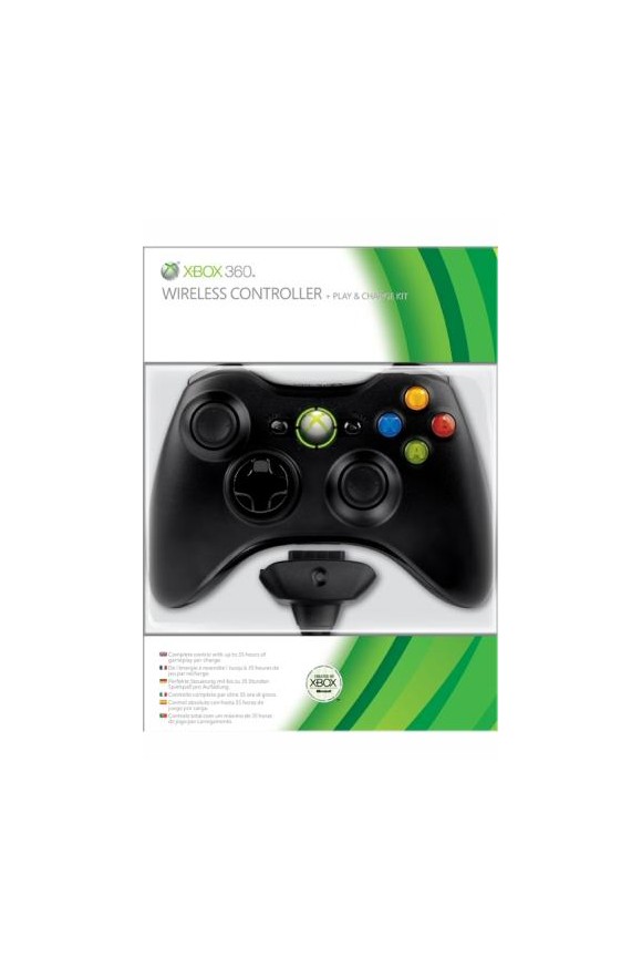 Köp Xbox 360 Wireless Controller + Play & Charge Kit - Black (Microsoft)