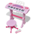 Legetøjskeyboard med taburet/mikrofon til børn, 37 tangenter, lyserødt thumbnail-1