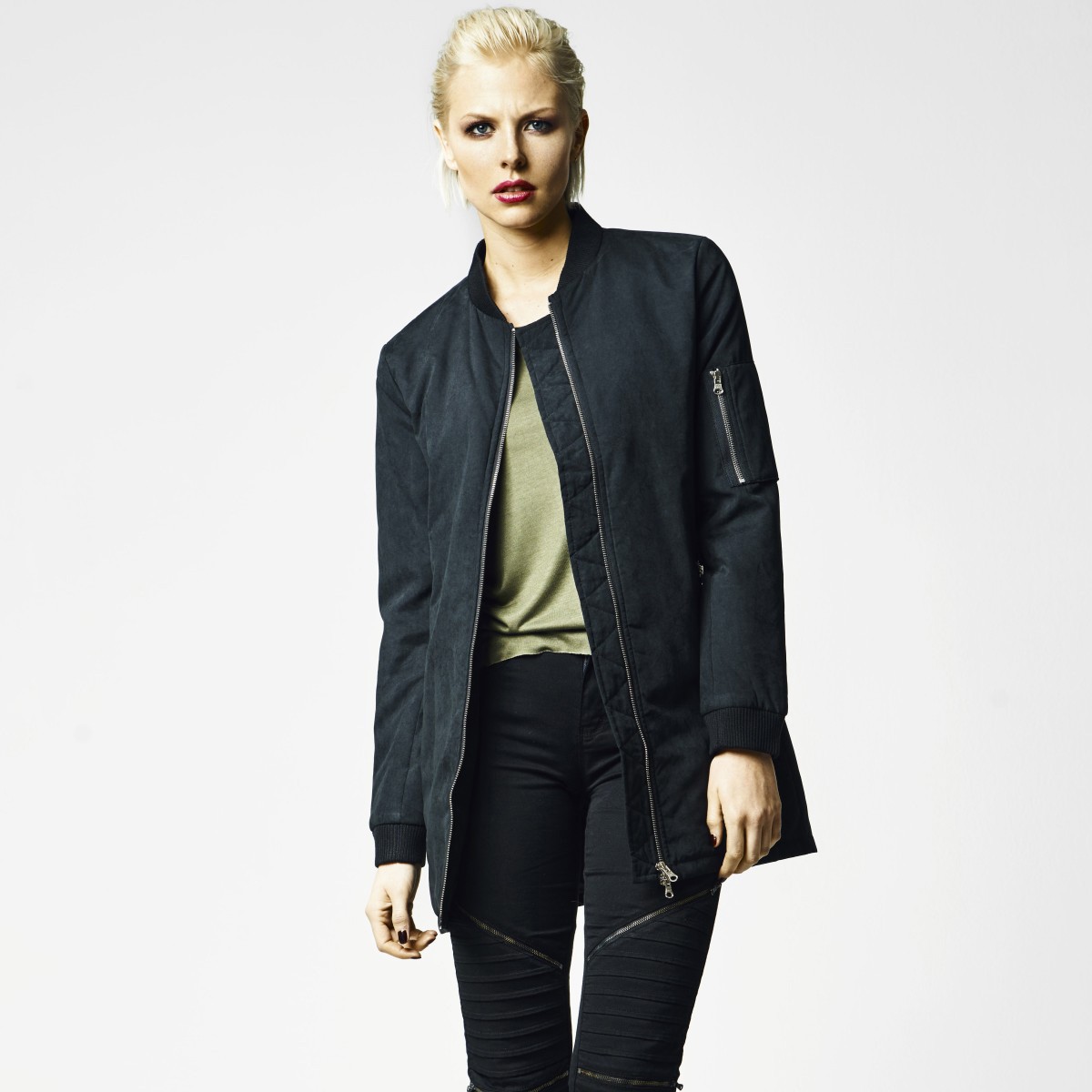 black bomber jacket womens topshop