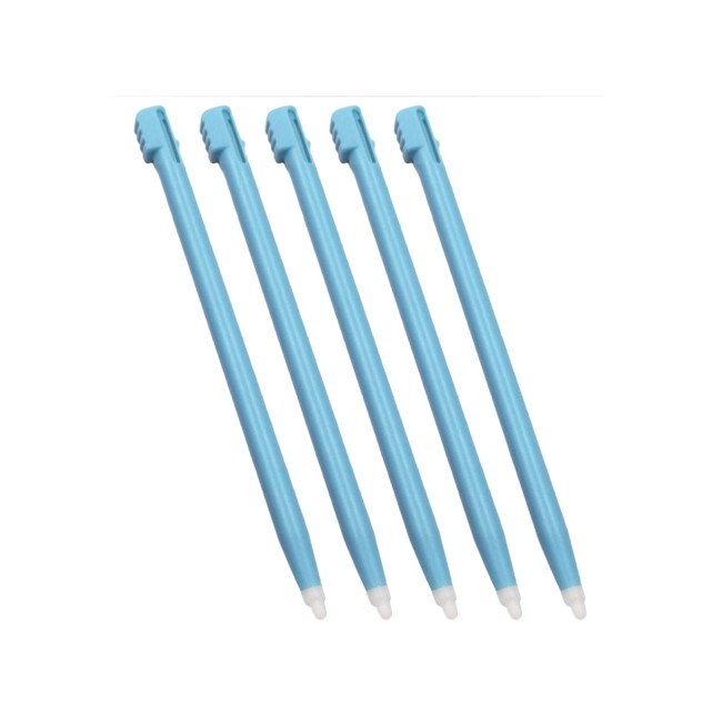 ZedLabz slot In stylus for Nintendo DSi Original small touch Pen - 5 pack aqua blue