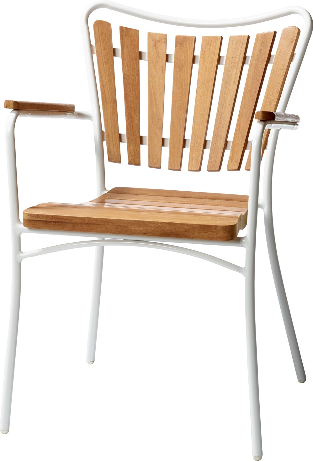 Cinas - Hard & Ellen Garden Chair - Aluminium/Teak - White (3515009)