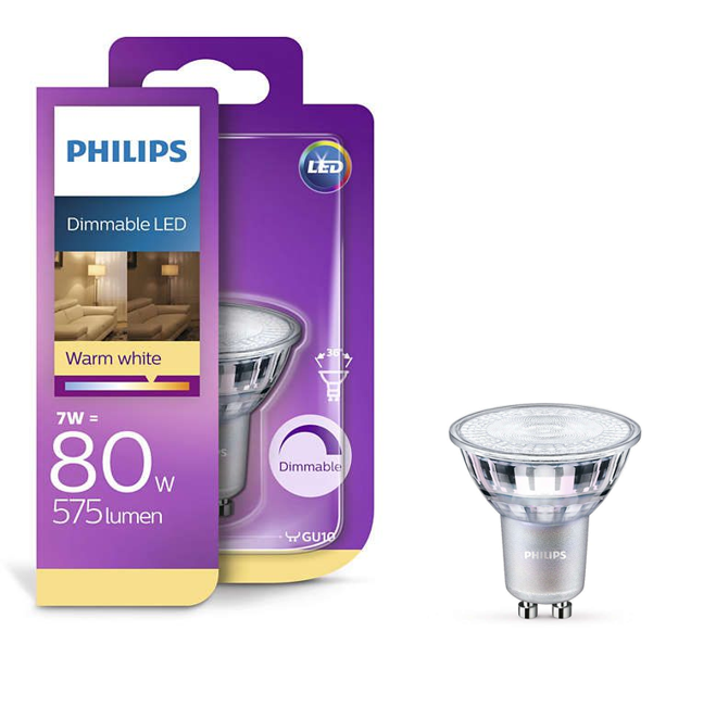 Philips - LED Spot 7W GU10 (Dæmpbar)