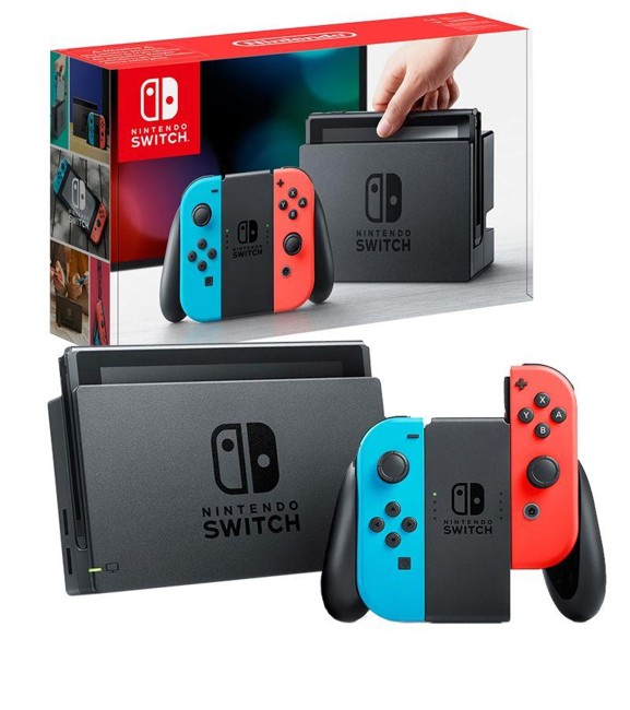 Nintendo Switch Gaming Console Neon Blue Neon Red