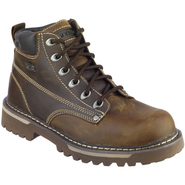 Skechers Mens Cool Cat Bully II Lace Up Leather Work Boot