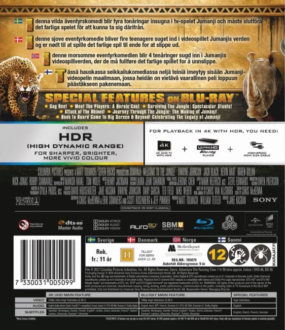 Jumanji: Welcome to the Jungle (4K Blu-Ray)