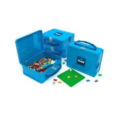 Plus-Plus - Suitcase Metal blue, 600 pc