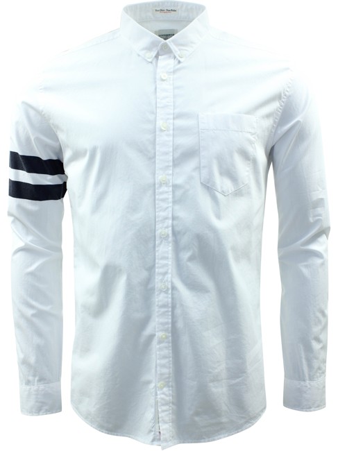 Lindbergh 'Stripe Sleeve' Skjorte - Hvid