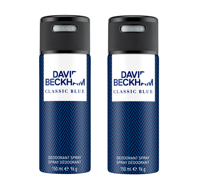 David Beckham - 2x Classic Blue Deodorant Spray 150 ml