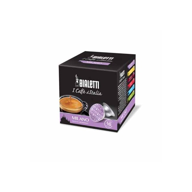 Bialetti - Espresso Kapsler Milano Mild Smag 1 pakker á 16 stk. - Lilla